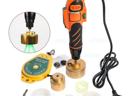 ZONESUN 100W Handheld Plastic Round Bottle Capping Machine Tool Portable Bottle Caps Screwing Sealing Machine For Sale