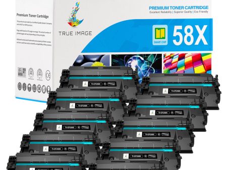 CF258X - Chip-Ready Compatible HP 58X Toner 10-Pack | Monitors Toner Levels Cheap