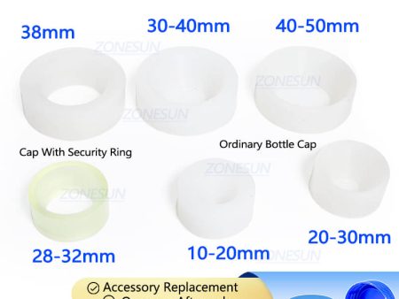 ZONESUN Cap screwing chuck, bottle cap adoptor of capping machine, silicone capping chuck,10-50mm, anti-wear Online Sale