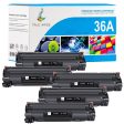 Compatible HP LaserJet 36A CB436A Black Toner Cartridges - Standard Yield - 5 Packs For Discount