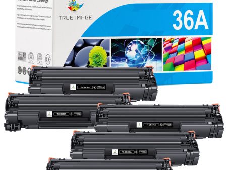 Compatible HP LaserJet 36A CB436A Black Toner Cartridges - Standard Yield - 5 Packs For Discount