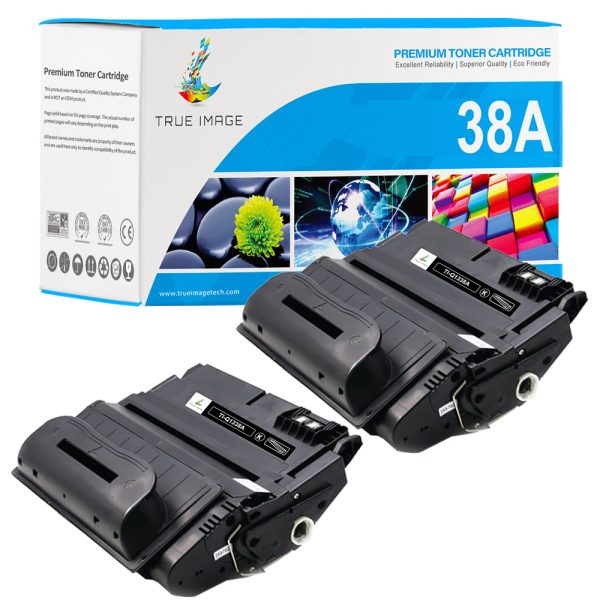 Compatible HP 38A Black Toner Cartridge Q1338A - 2 Packs on Sale