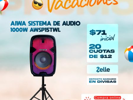 Aiwa | Sistema de Audio  | 1000W (AWSP15TWL) Hot on Sale