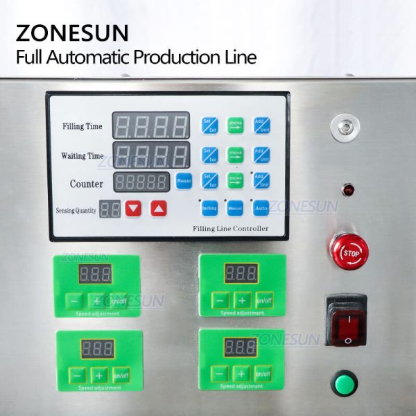 ZONESUN ZS-FAL180C4 Automatic Desktop Small Glass Bottle Essential Oil Filling Capping Labeling Machine For Cheap