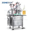 ZS-QW254 Semi-automatic 3 In 1 Aluminium Tin Aerosol Spray Paint Metal Can Bottle Liquid Filling Sealing Capping Machine Cheap