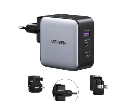 UGREEN Power Adapter - GAN Fast Charger 65W TRAVEL FAST CHARGER 2*USB-C+USB-A Cheap