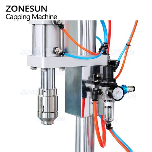 ZONESUN ZS-YG25Q Semi-Automatic25.4mm (1 inch) Pneumatic Aerosol Metal Can Sealer Machine Air Freshener Deodorant Cans Capping Crimping Machine Online now