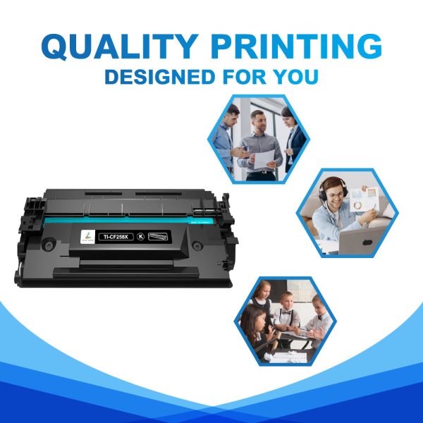 CF258X - Chip-Ready Compatible HP 58X Toner 4-Pack | Monitors Toner Levels For Sale