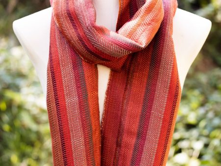 Autumn Herringbone Woven Scarf Online now