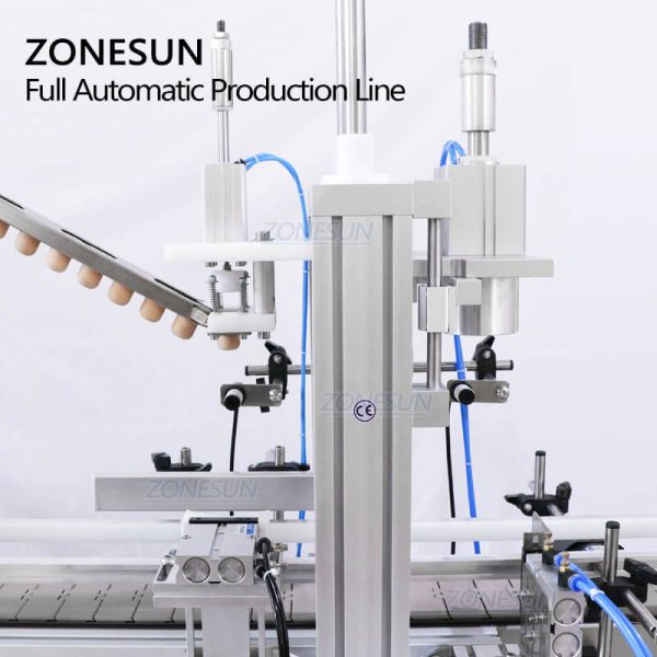 ZONESUN ZS-FAL180C Automatic Desktop Oil Whisky Bottle Liquid Jar Filling Capping And Labeling Machine Hot on Sale