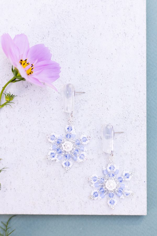 Crystal Snowflake Earrings For Cheap