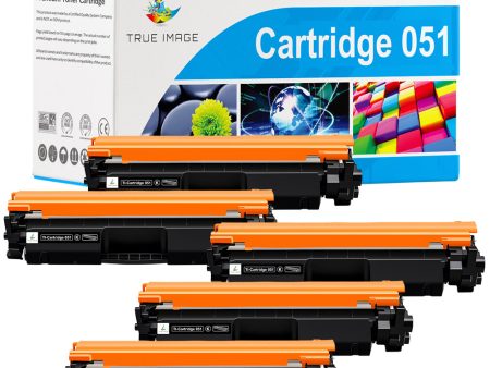 Compatible Canon Cartridge 051 Black - Standard Yield - 5 Packs Online Sale