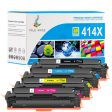 HP Color LaserJet Pro M454dn Toner - Chip-Ready Compatible HP 414A 414X Toner Set For Sale