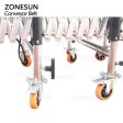 ZONESUN ZS-FCV600 Automatic Powered Flexible V-ribbed Telescopic Roller Expendable Conveyor For Paper Carton Boxes Online Hot Sale