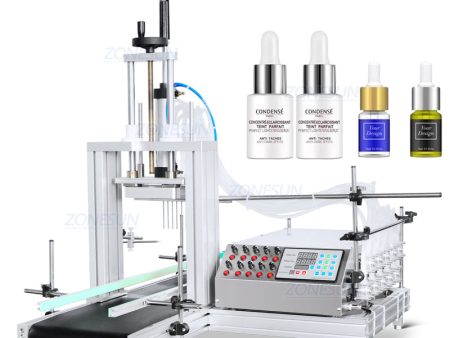 ZS-DTPP10D Automatic 10 Heads Liquid Essential Oil Reagent Small Glass Bottle Perfume Filling Machine With Diving Nozzle on Sale