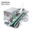 ZS-DTDP4 Full Automatic Desktop CNC Liquid Filling Machine With Conveyor 110V-220V For Perfume Filling Machine Water Filler Online Hot Sale