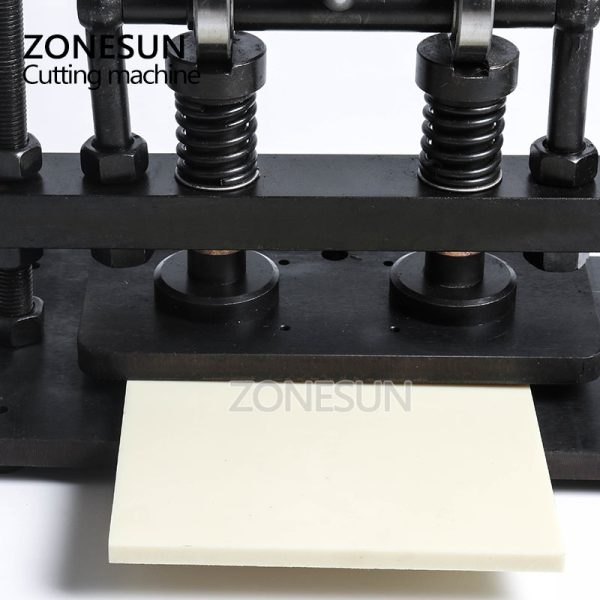 ZONESUN 26x12cm Double Wheel Manual Leather Cutting Machine Photo Paper Mold Cutter Leather Die Cutting Machine Sale