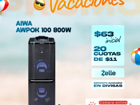 Aiwa | Sistema de Audio  | 100W (AWPOK100) Hot on Sale