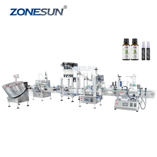 ZS-FAL180D3 Automatic Essential Oil Eye Drop Liquid Vial Small Bottle Filling Line With Bottle Sorter For Discount