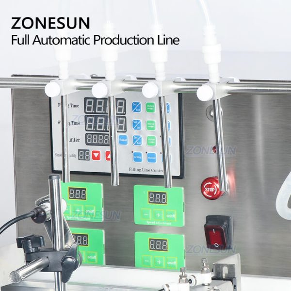 ZONESUN ZS-FAL180C2 Automatic Desktop Oil Water Wine Bottle Liquid Soap Filling Capping Labeling Machine Discount