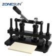 ZONESUN 26x12cm Double Wheel Manual Leather Cutting Machine Photo Paper Mold Cutter Leather Die Cutting Machine Sale