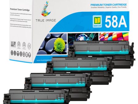 CF258A - Chip-Ready Compatible HP 58A Toner 4-Pack | Monitors Toner Levels For Sale