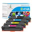 HP Color LaserJet Pro M454dn Toner - Chip-Ready Compatible HP 414A 414X Toner Set For Sale