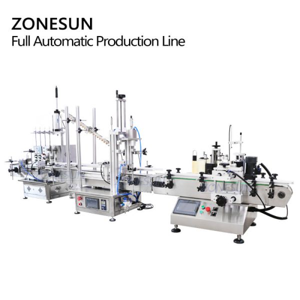 ZONESUN ZS-FAL180C Automatic Desktop Oil Whisky Bottle Liquid Jar Filling Capping And Labeling Machine Hot on Sale