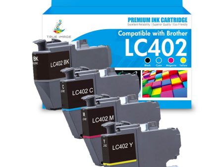 Compatible Brother LC402 (BK+C+M+Y) Ink Cartridges 4-Pack Online Sale