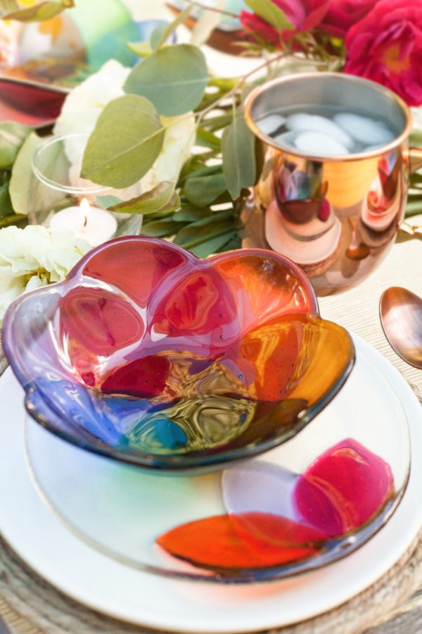 Rainbow Petal Appetizer Plate Fashion