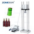 ZONESUN Pneumatic Soda Water Capper Semi Automatic Beer Lid Sealing Machine 26mm Crown Caps Soft Drink Capping Machine Sale