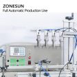 ZS-FAL180C10 Automatic Desktop Juice Liquid Dropper Bottle Filling Capping Labeling Machine Line With Vibratory Bowl Sorter Sale