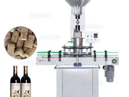 ZONESUN ZS-DSJ2 Single Head High Speed Natural Wooden Cork Gin Rum Liquor Glass Wine Bottle Corking Machine Cork Pressing Packaging Equipment Online