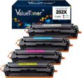 Valuetoner Compatible Toner Cartridge Replacement for HP 202X 202A CF500X CF500A Used with Laserjet Pro MFP M281fdw M254dw M281cdw M281dw Printer (1 Black, 1 Cyan, 1 Magenta, 1 Yellow, 4-Pack) Hot on Sale