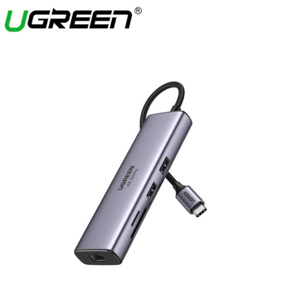 UGREEN HIGH END USB-C 7 IN 1 DOCKING 2*USB3.0 + HDMI 4K@60HZ + RJ45 GIGABIT + SD&TF + PD Cheap