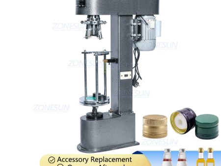 ZONESUN ZS-XG50D Semi Automatic Pilfer Proof Capping Machine For Wine Plastic Bottles Ropp Caps on Sale