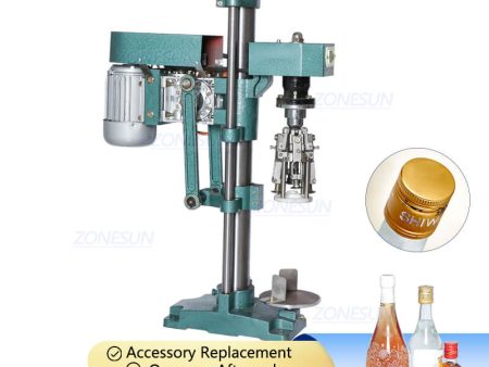 ZONESUN ZS-XG60 Semi-automatic Soda Water Drinks Liquor Spirits Bottle Pilfer Proof ROPP Capping Machine Online Hot Sale