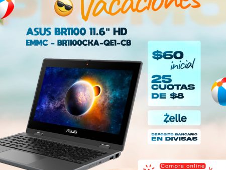 Asus Laptop 11.6” | Intel® Celeron® N4500 | 4GB RAM + 64GB SSD ROM | Windows 11 (BR1100) on Sale