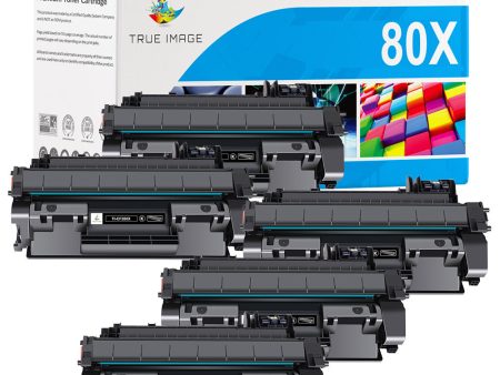 Compatible HP 80X CF280X Black Toner Cartridge 5-Pack Fashion