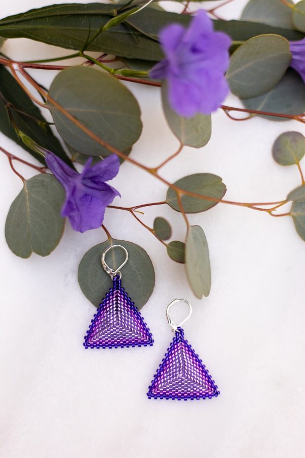 Ionia Purple Drop Earrings For Discount