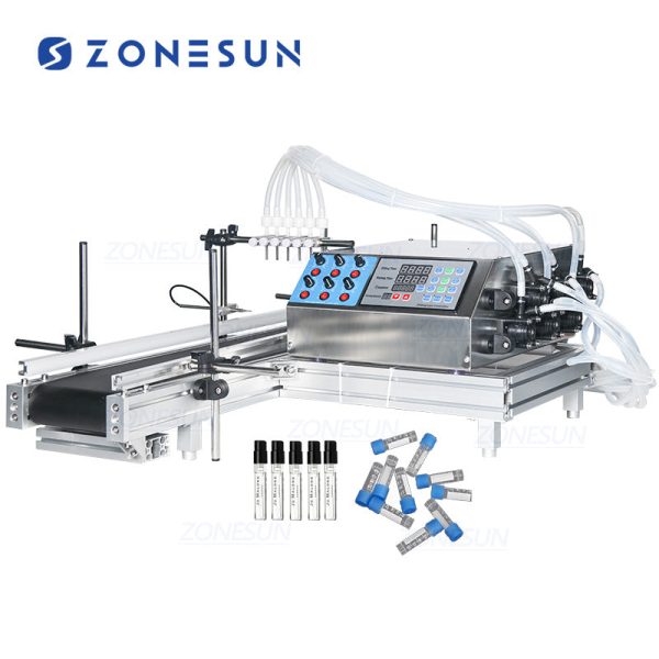 ZS-DTPP6B 6 Heads Automatic  Essential Oil Solvent Glass Vial Small Bottle Filling Machine Discount