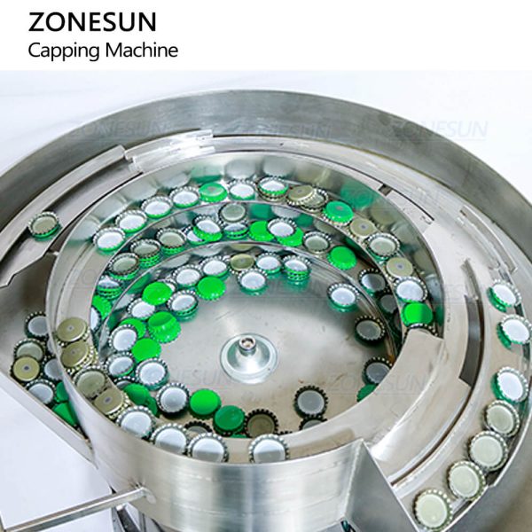 ZONESUN ZS-XG440L Automatic Soft Soda Drinks Beverage Beer Glass Bottle Ring Pull Crown Caps Crimping Capping Machine Fashion