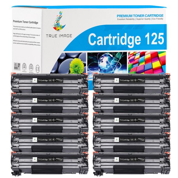 Compatible Canon Black Toner 125 Cartridge- Standard Yield - 10 Packs Sale