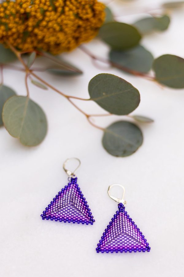 Ionia Purple Drop Earrings For Discount