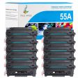 Compatible HP 55A CE255A Toner Cartridge - Standard Yield - 10 Packs Online now