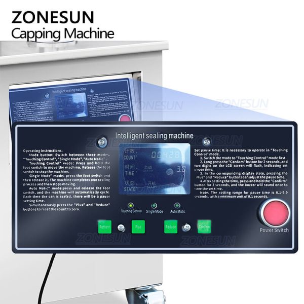 ZONESUN ZS-XG60C Semi-automatic Soda Drinks Spirits Liquor Wine Aluminum ROPP Bottle Capping Sealing Machine Online