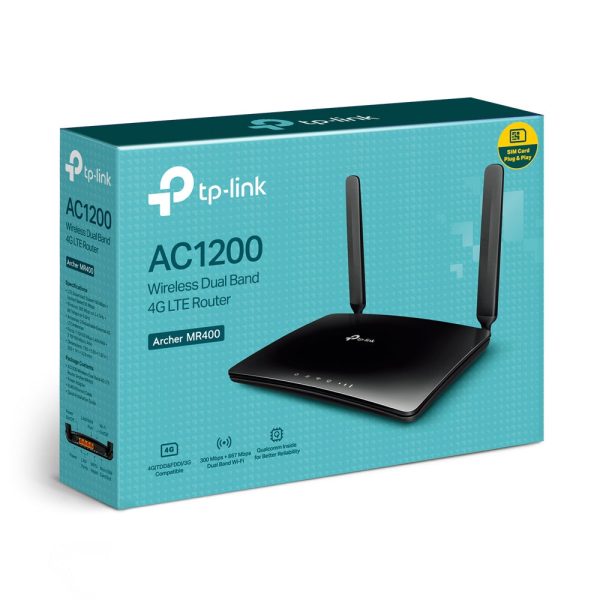 TP-Link Archer MR400 AC1200 Wireless Dual Band 4G LTE Router Hot on Sale