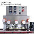 ZONESUN ZS-FAL180P8 Automatic Cosmetic Face Cream Jar Glass Bottle Jam Peanut Paste Filling Capping Labeling Machine Production Line For Sale