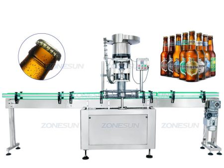 ZS-XG440E Automatic Beer Bottle Crown Auluminium Caps Crimping Pressing Capping Machine For Soda Water Drinks Fashion