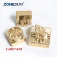 ZONESUN 8mm Custom Logo Brass Stamp For Foil Stamping Leather Wood Bread Food Online Hot Sale